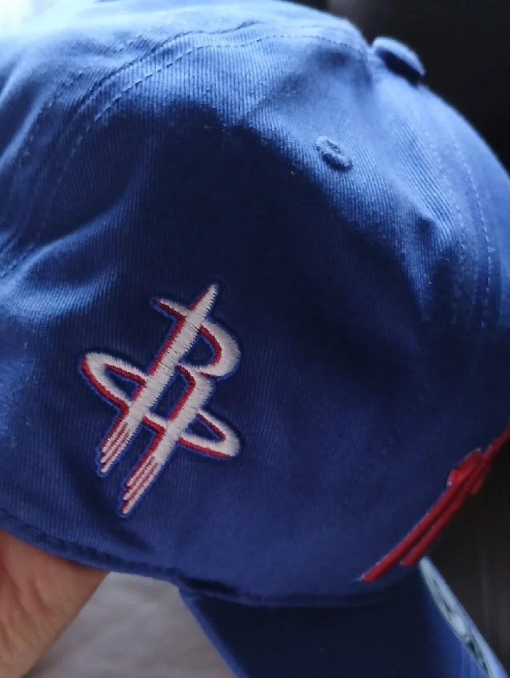 47 Blue H-Town Snapback Hat with Red Script